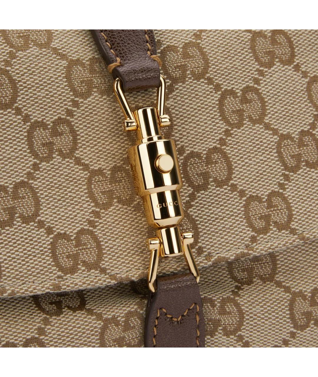 GUCCI Бежевая тканевая сумка через плечо, фото 3