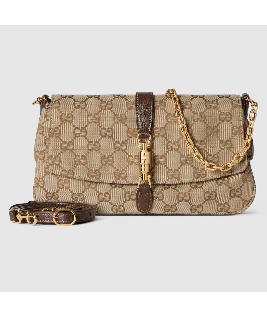 GUCCI Бежевая тканевая сумка через плечо, фото 4