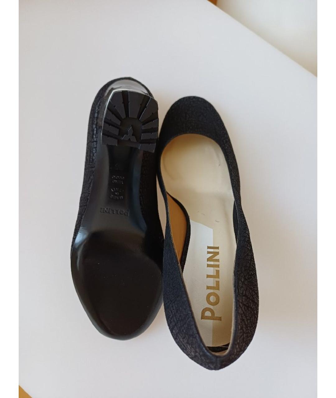 POLLINI Черные кожаные туфли, фото 9