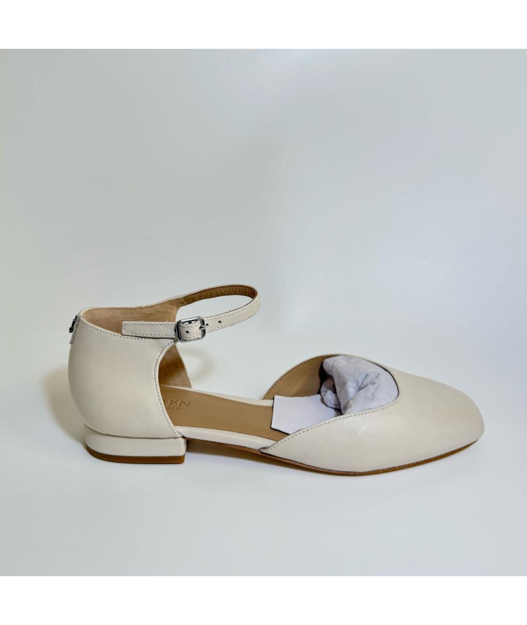 RALPH LAUREN Белые кожаные туфли, фото 6
