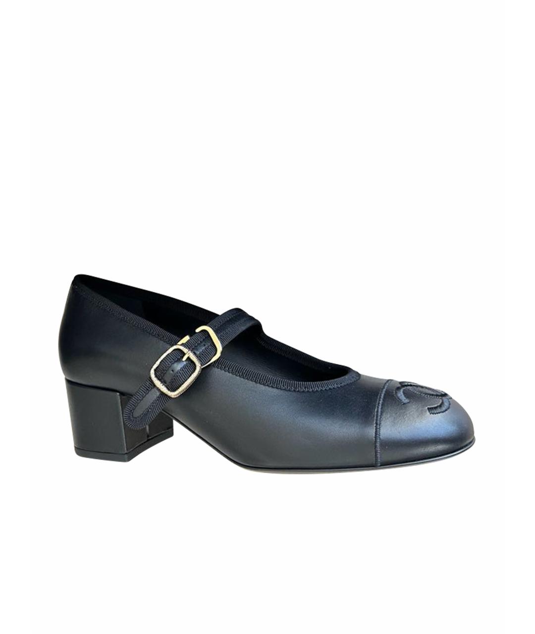 CHANEL Черные кожаные туфли, фото 1