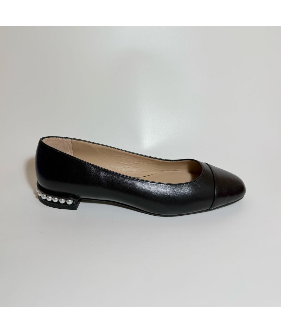 STUART WEITZMAN Черные кожаные балетки, фото 6