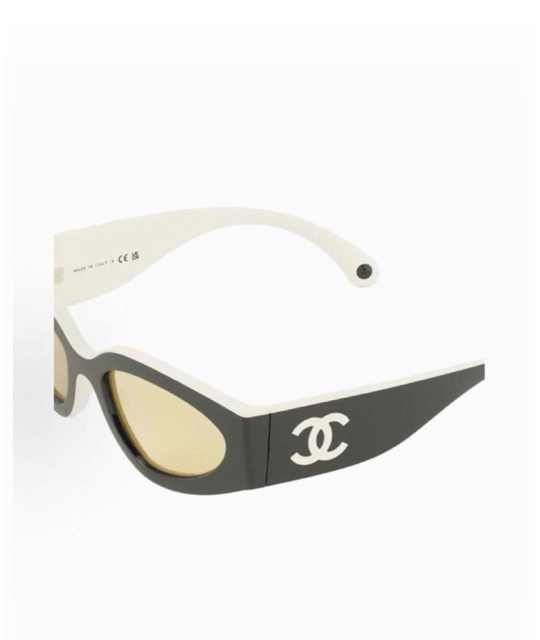 CHANEL Черные пластиковые солнцезащитные очки, фото 3