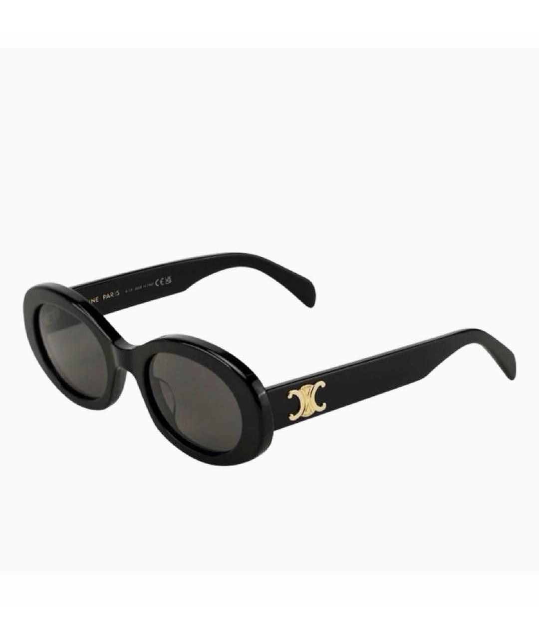 CELINE Черные пластиковые солнцезащитные очки, фото 5