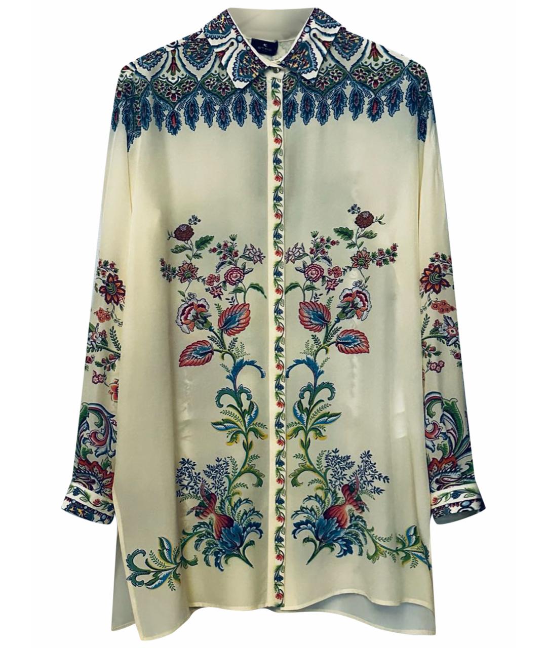 ETRO Бежевая шелковая рубашка, фото 1