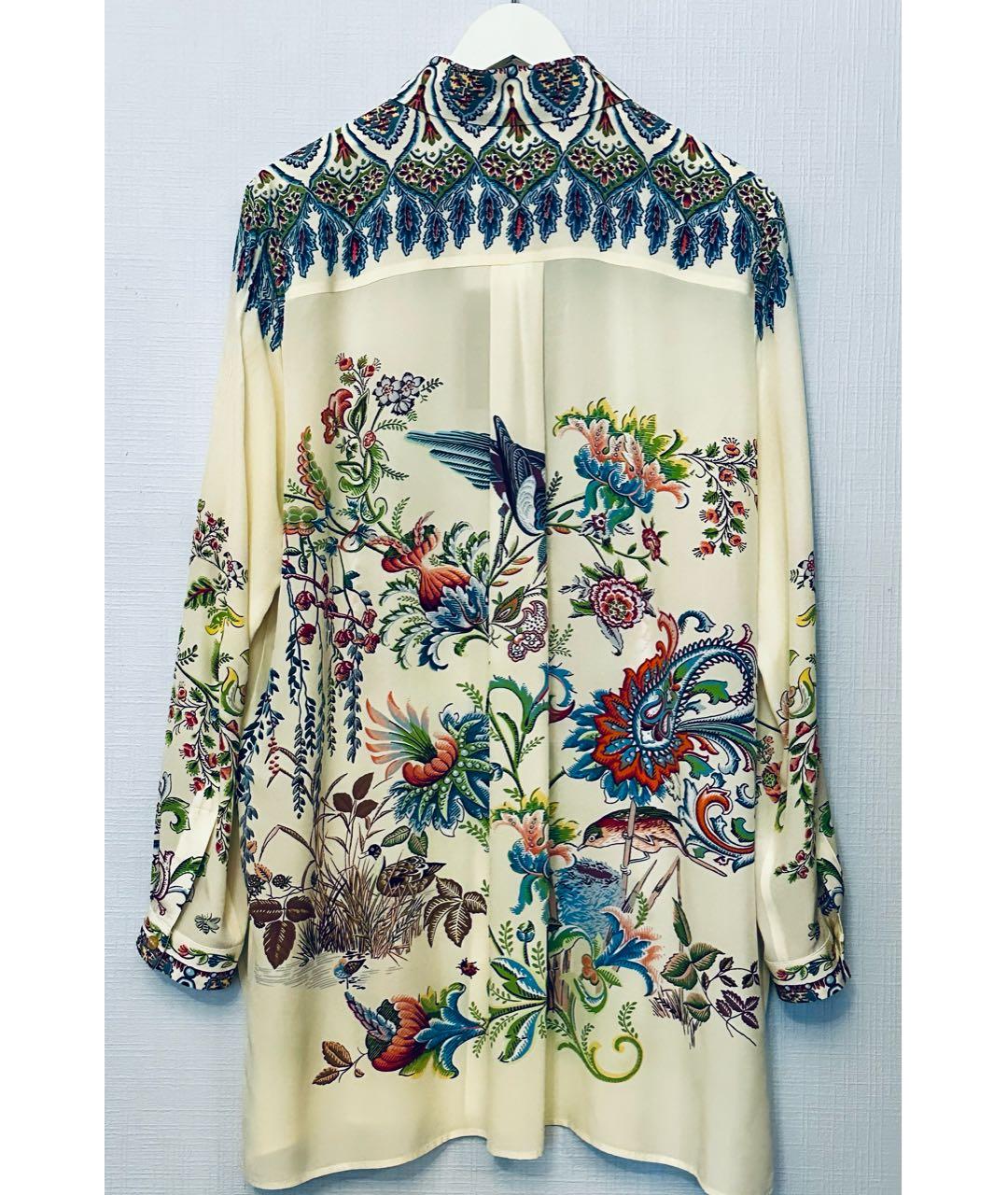 ETRO Бежевая шелковая рубашка, фото 2