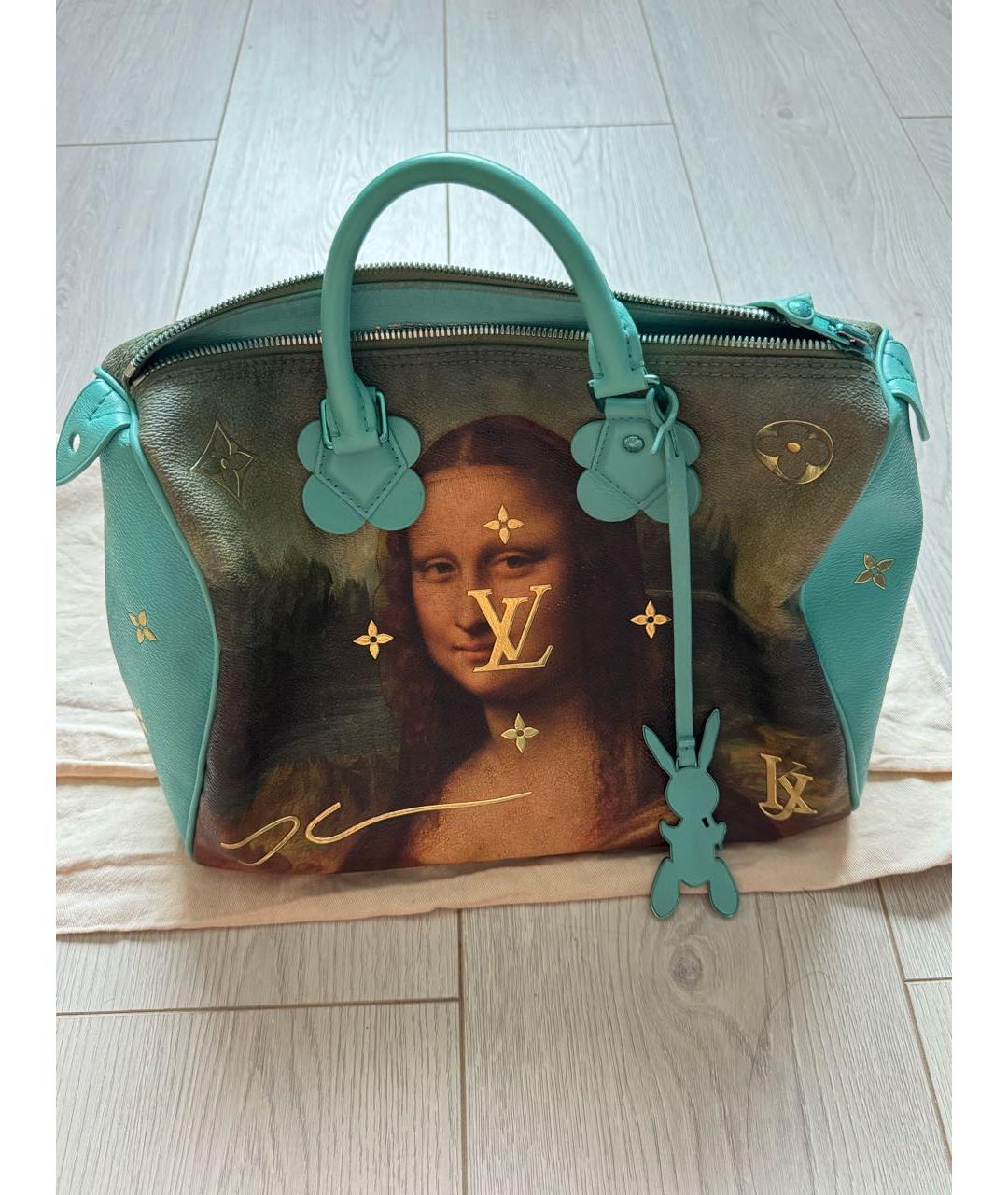 LOUIS VUITTON Бирюзовая сумка с короткими ручками, фото 7