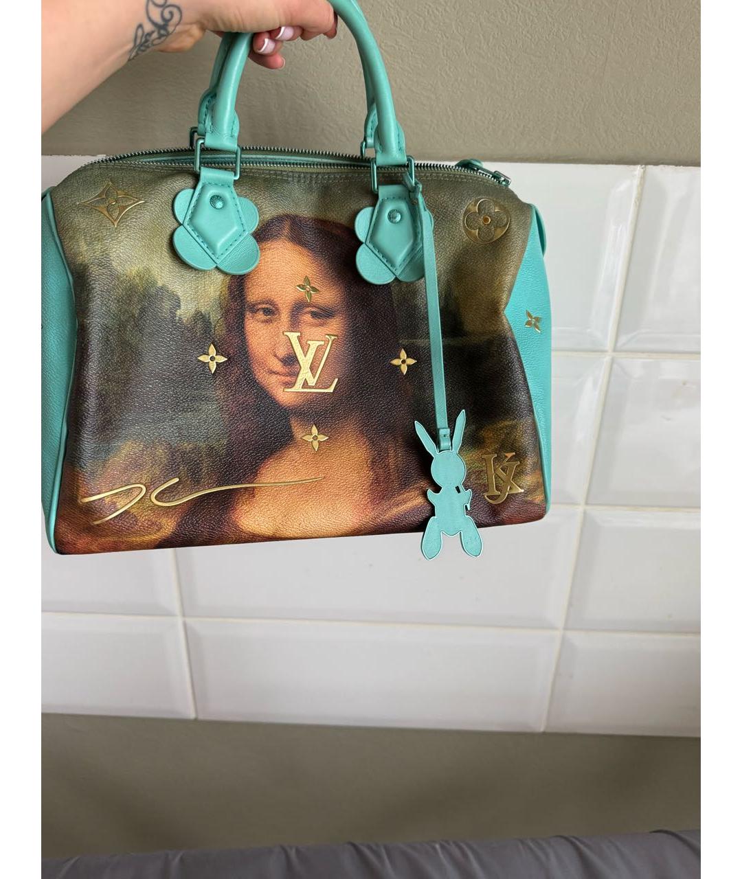 LOUIS VUITTON Бирюзовая сумка с короткими ручками, фото 2