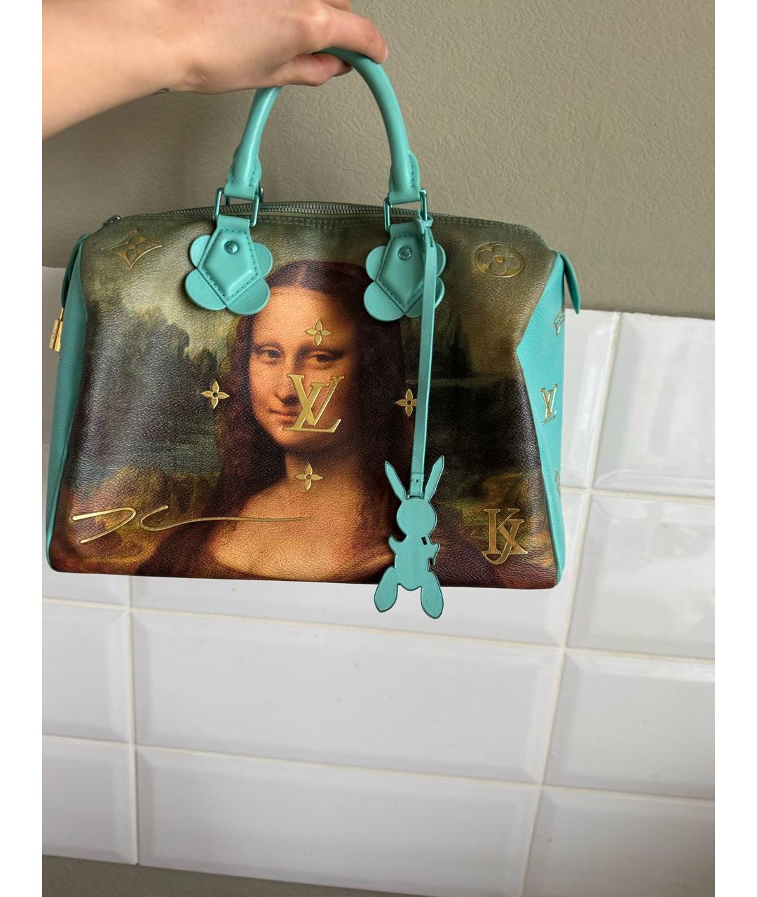 LOUIS VUITTON Бирюзовая сумка с короткими ручками, фото 3