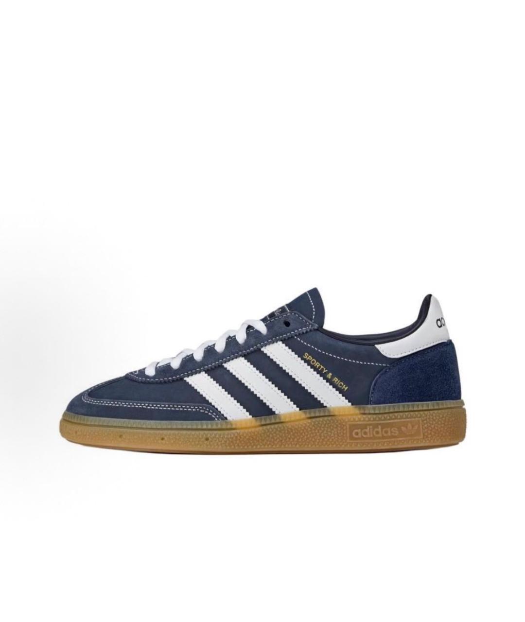 ADIDAS Темно-синие замшевые кроссовки, фото 3