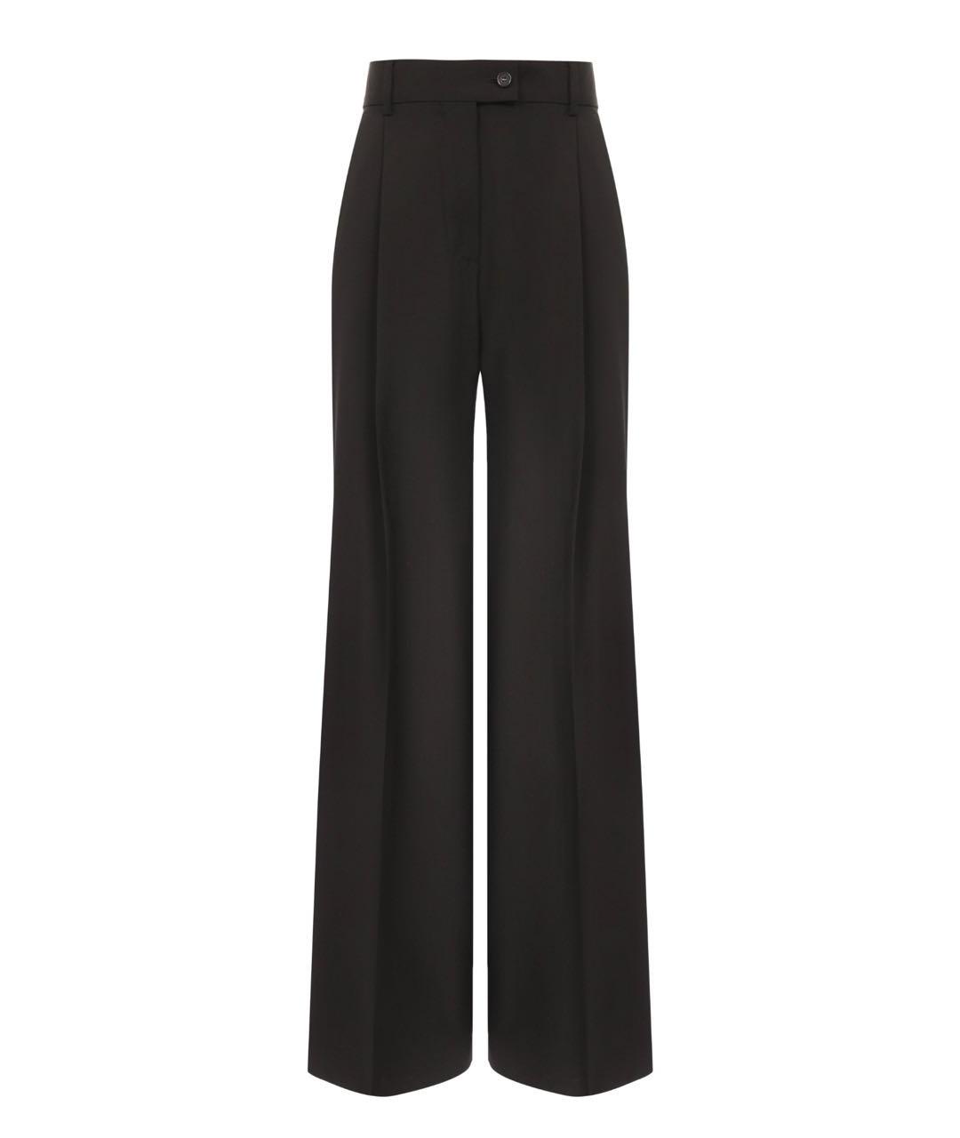 SPORTMAX Черные шерстяные брюки широкие, фото 1