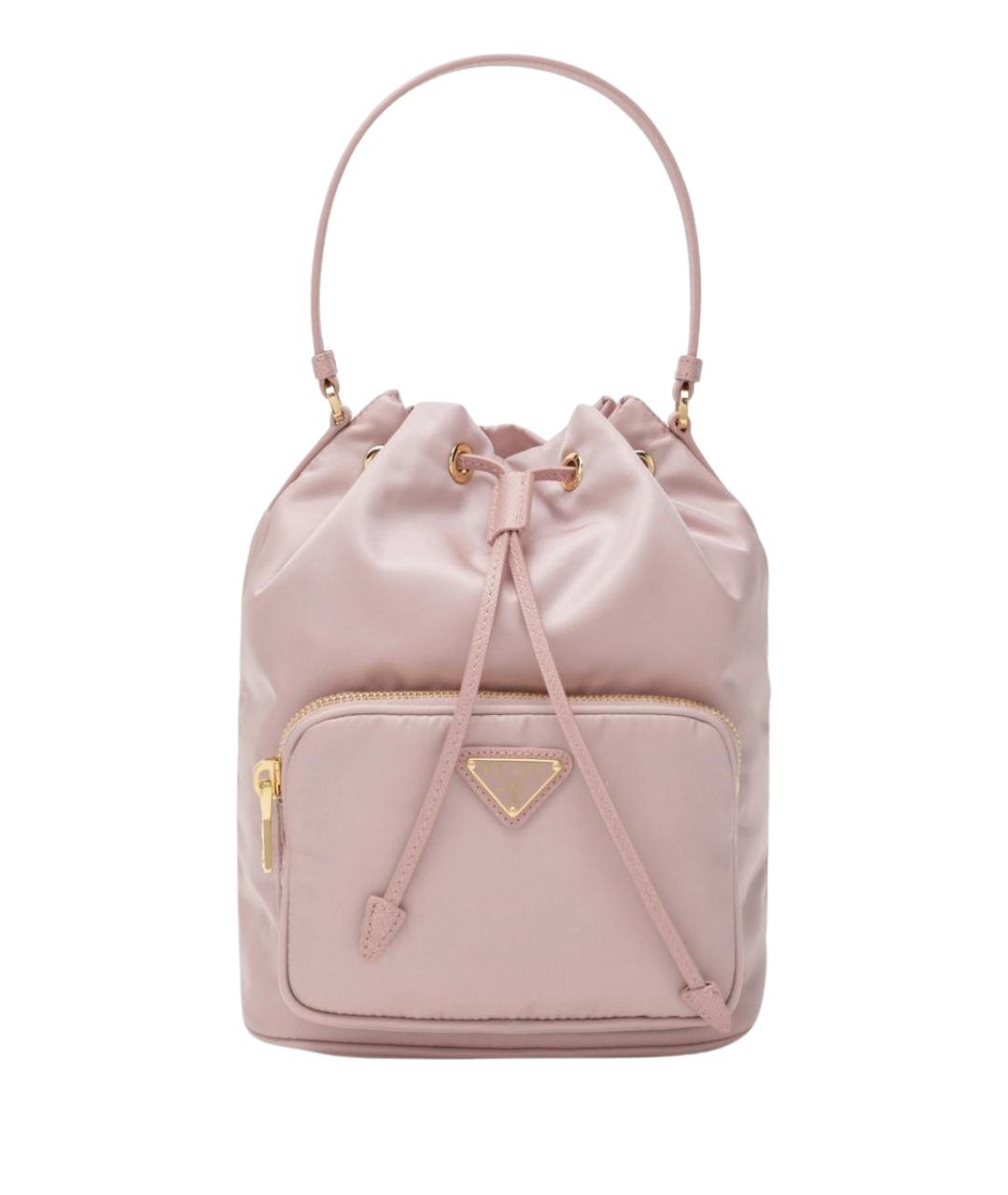 PRADA Розовая тканевая сумка тоут, фото 1