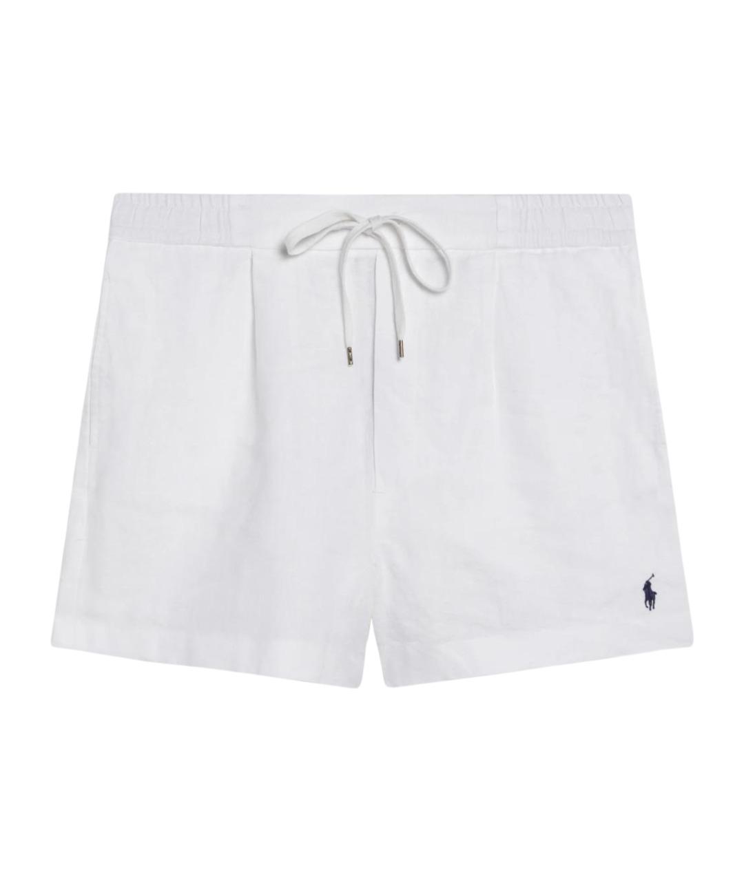 POLO RALPH LAUREN Белые льняные шорты, фото 1