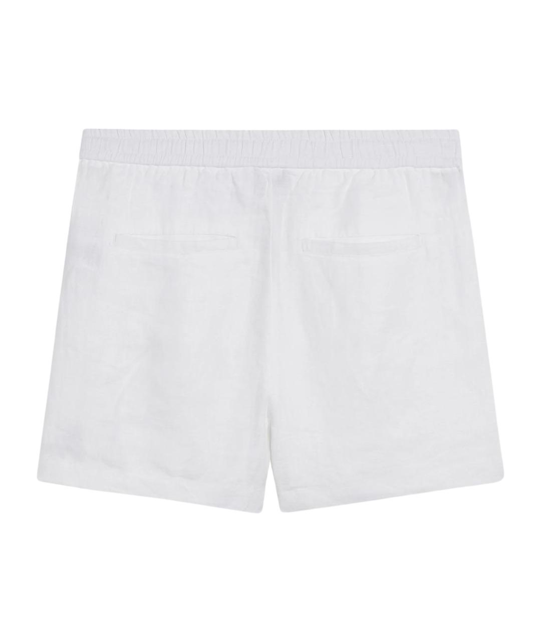 POLO RALPH LAUREN Белые льняные шорты, фото 2