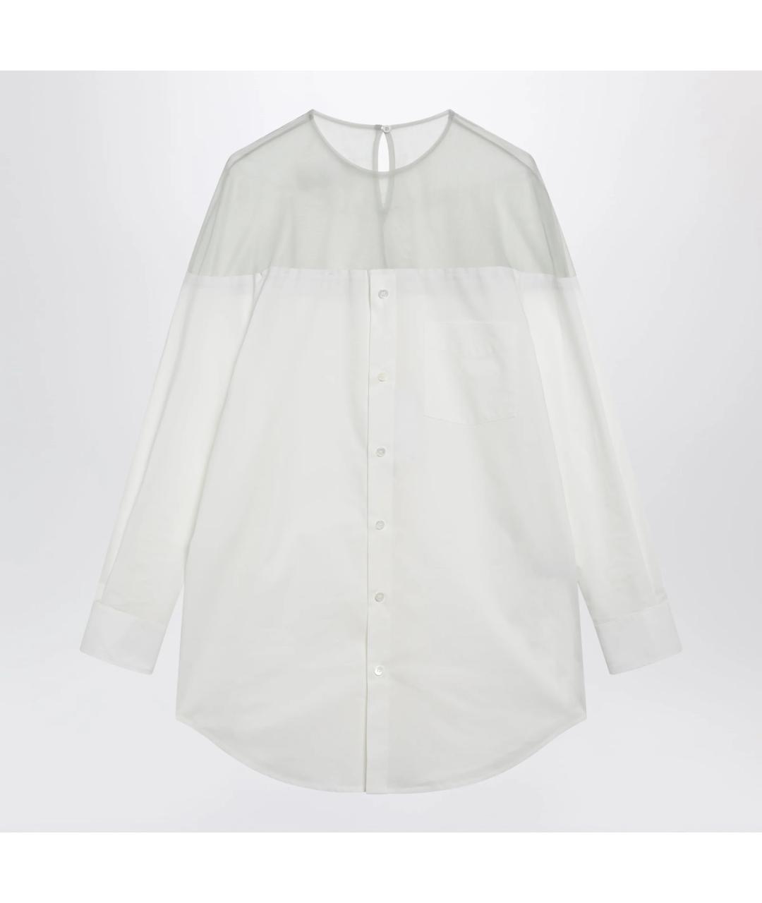 MM6 MAISON MARGIELA Белая хлопковая рубашка, фото 3