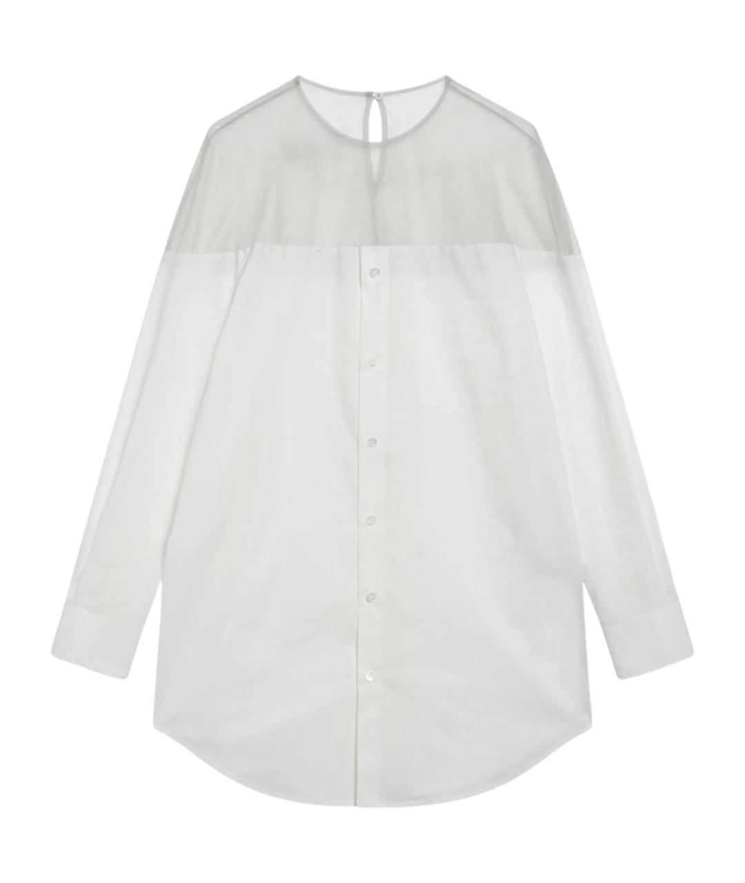 MM6 MAISON MARGIELA Белая хлопковая рубашка, фото 1