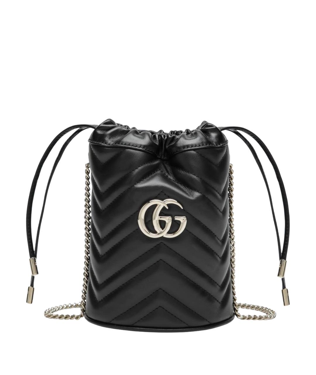 GUCCI Черная кожаная сумка тоут, фото 1