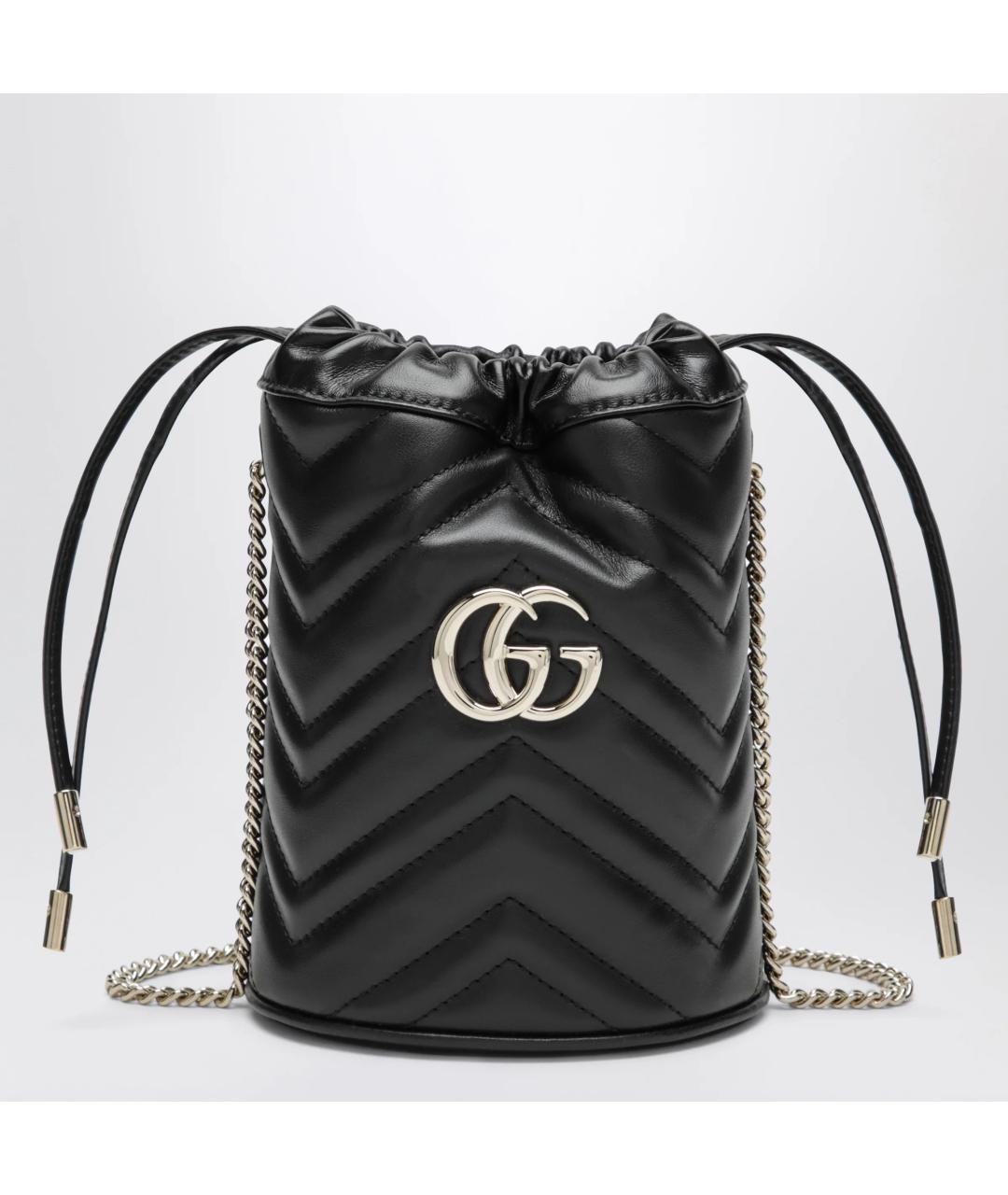 GUCCI Черная кожаная сумка тоут, фото 3