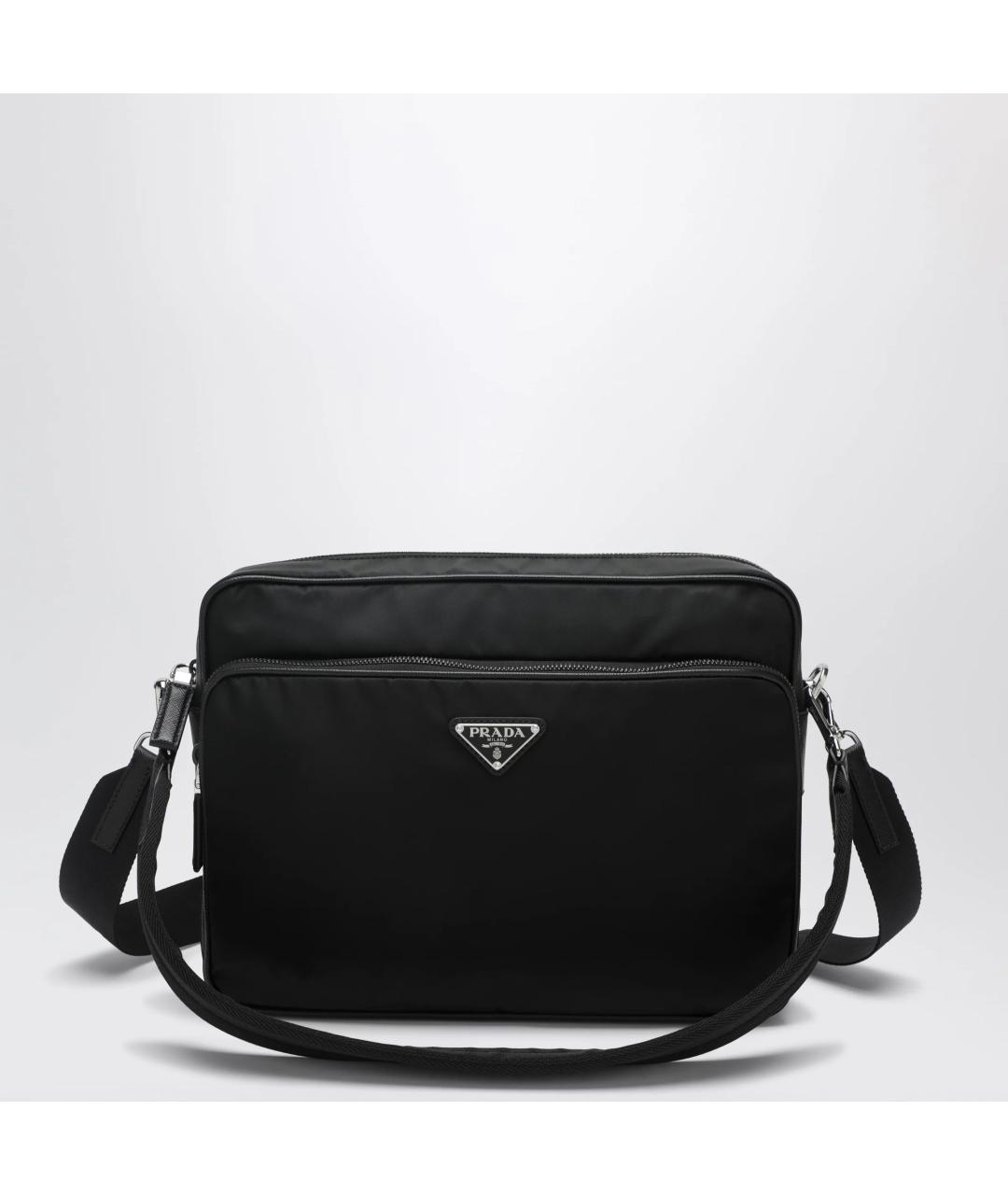 PRADA Черная тканевая сумка на плечо, фото 3