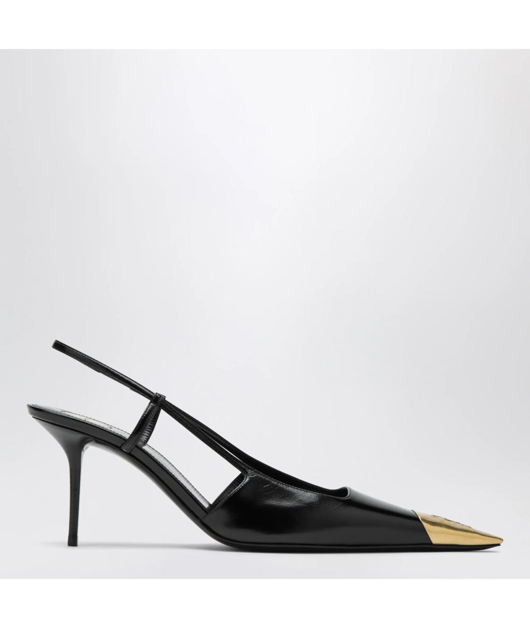 SAINT LAURENT Черные кожаные туфли, фото 3
