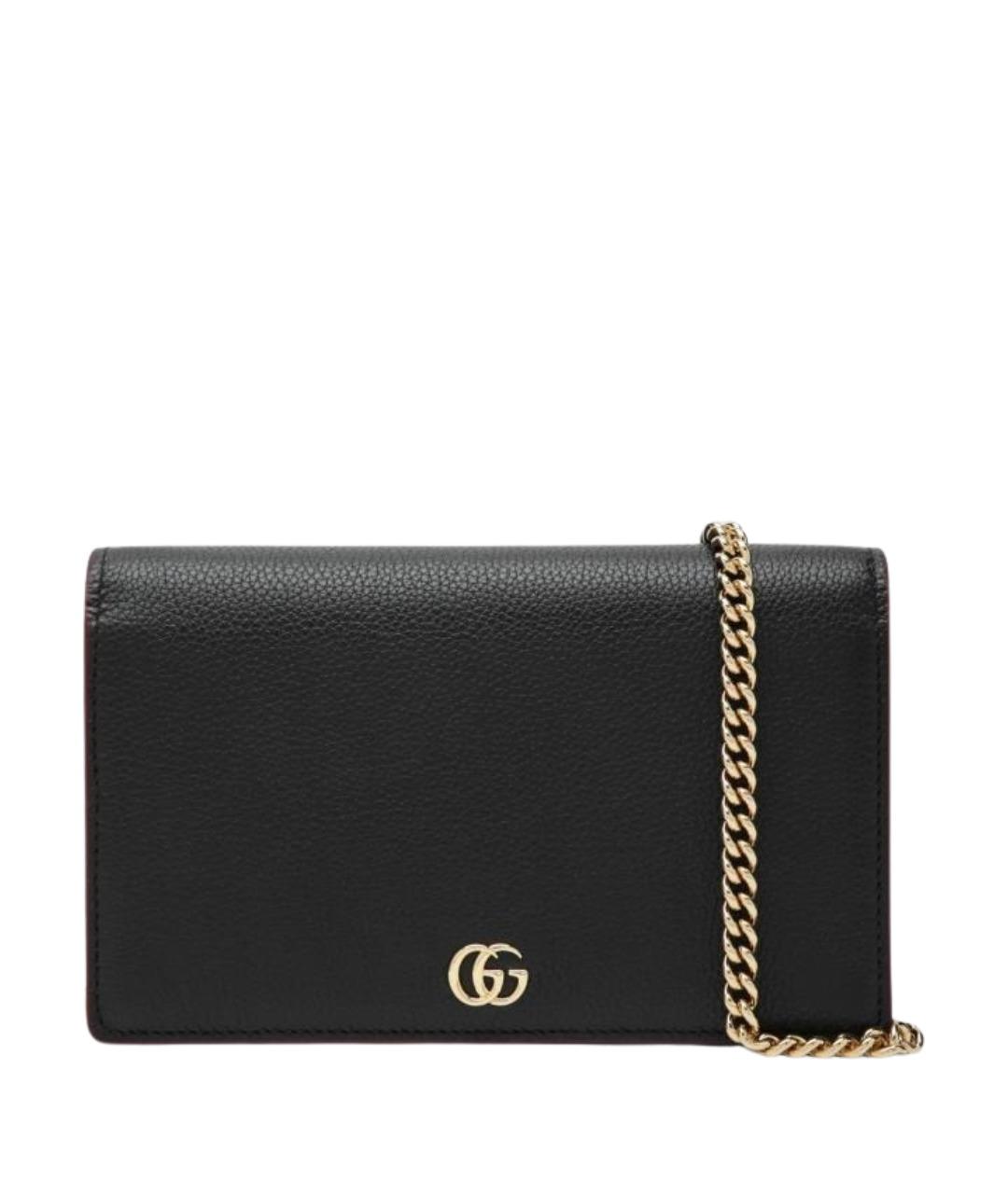 GUCCI Черная кожаная сумка через плечо, фото 1