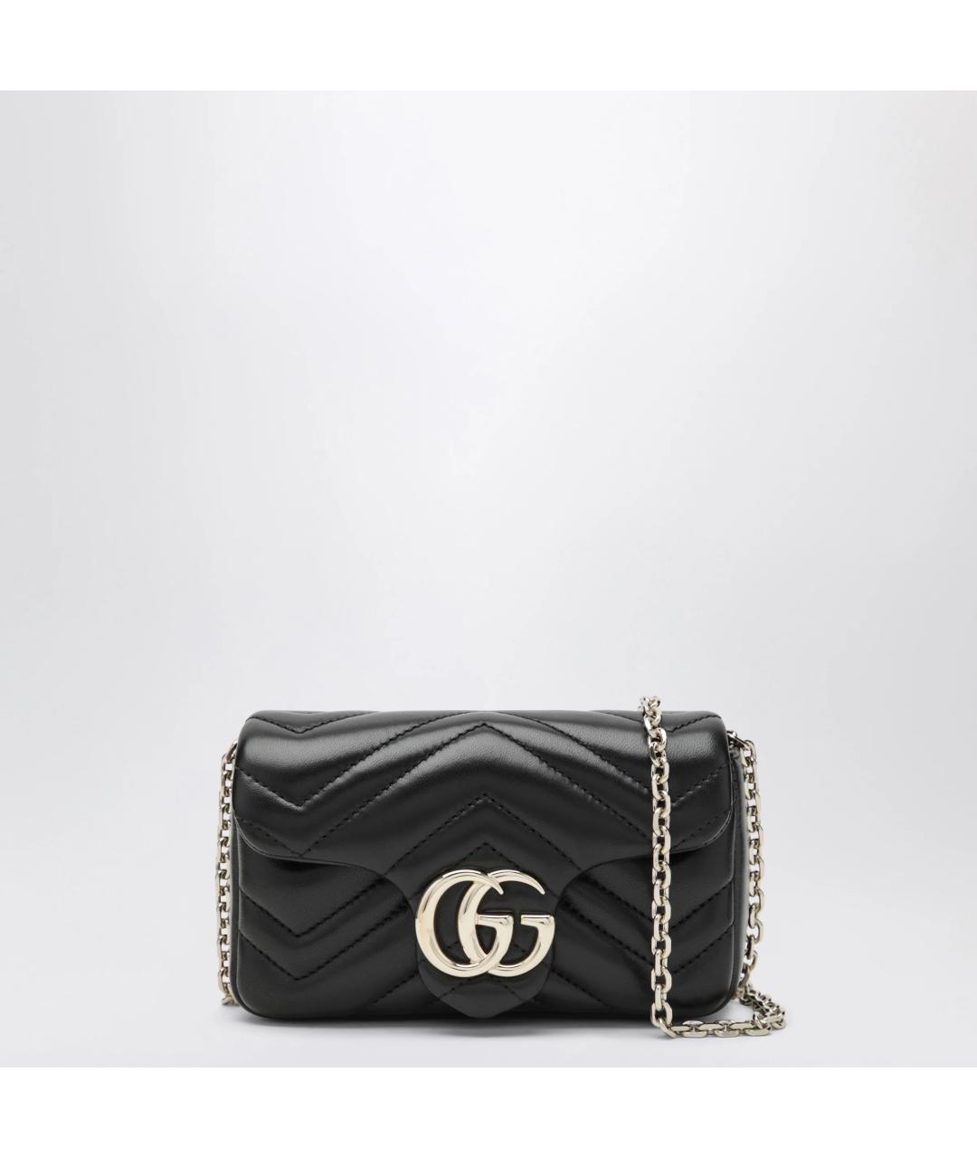 GUCCI Черная кожаная сумка через плечо, фото 3