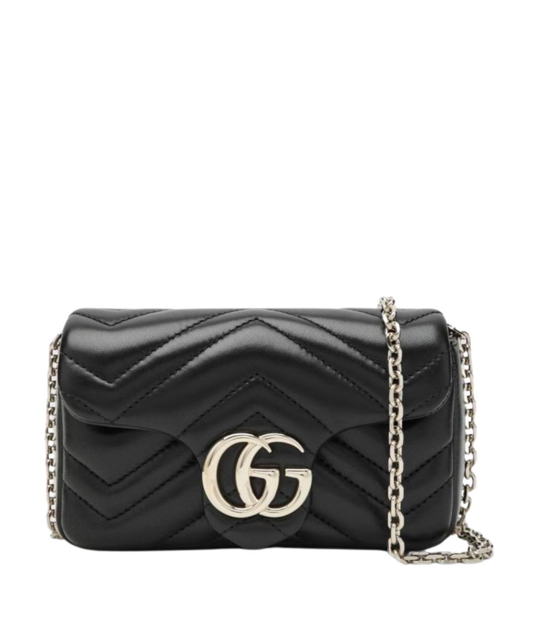 GUCCI Черная кожаная сумка через плечо, фото 1