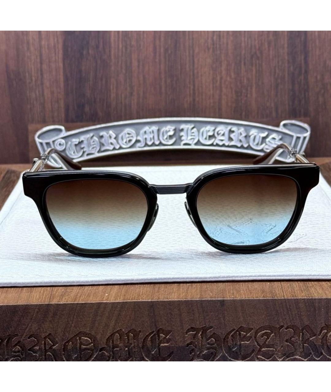 CHROME HEARTS Черные пластиковые солнцезащитные очки, фото 6
