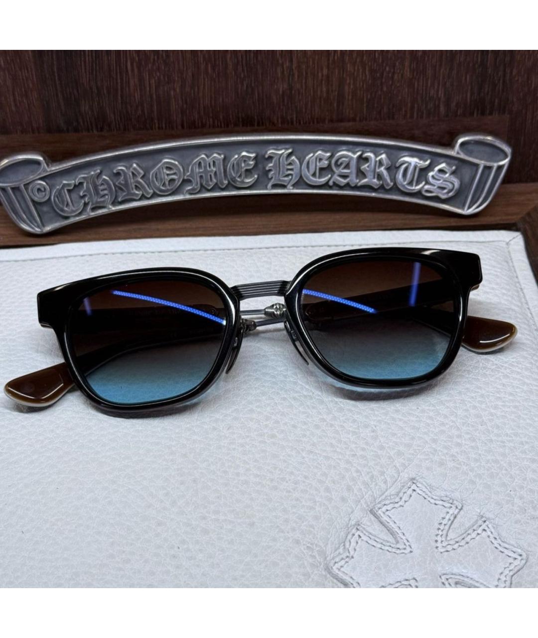 CHROME HEARTS Черные пластиковые солнцезащитные очки, фото 2