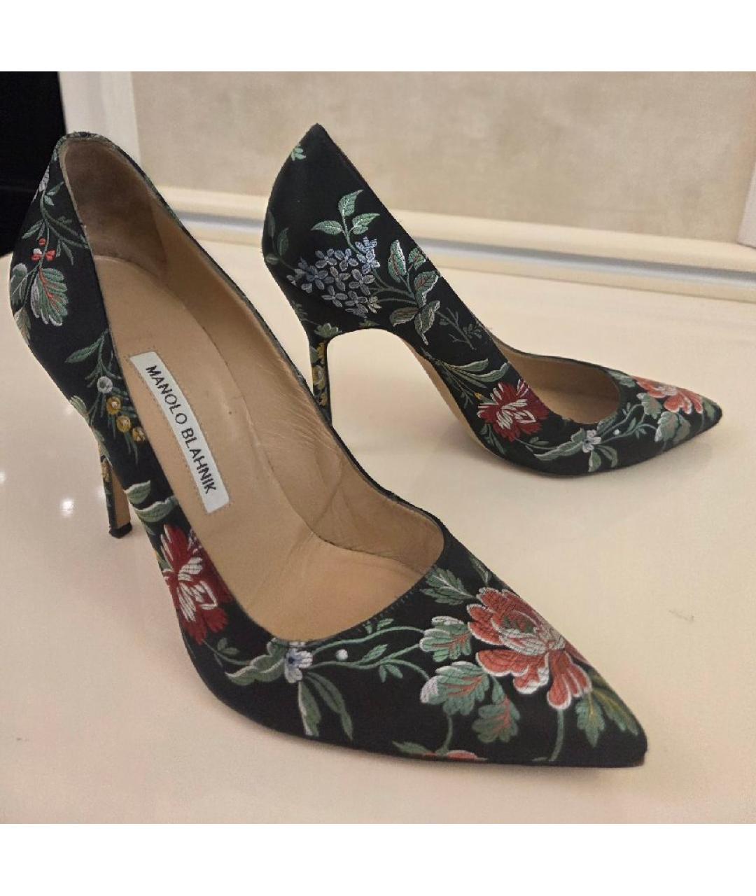 MANOLO BLAHNIK Мульти текстильные туфли, фото 6