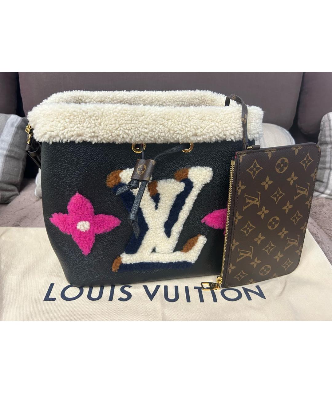 LOUIS VUITTON Коричневая кожаная сумка тоут, фото 7