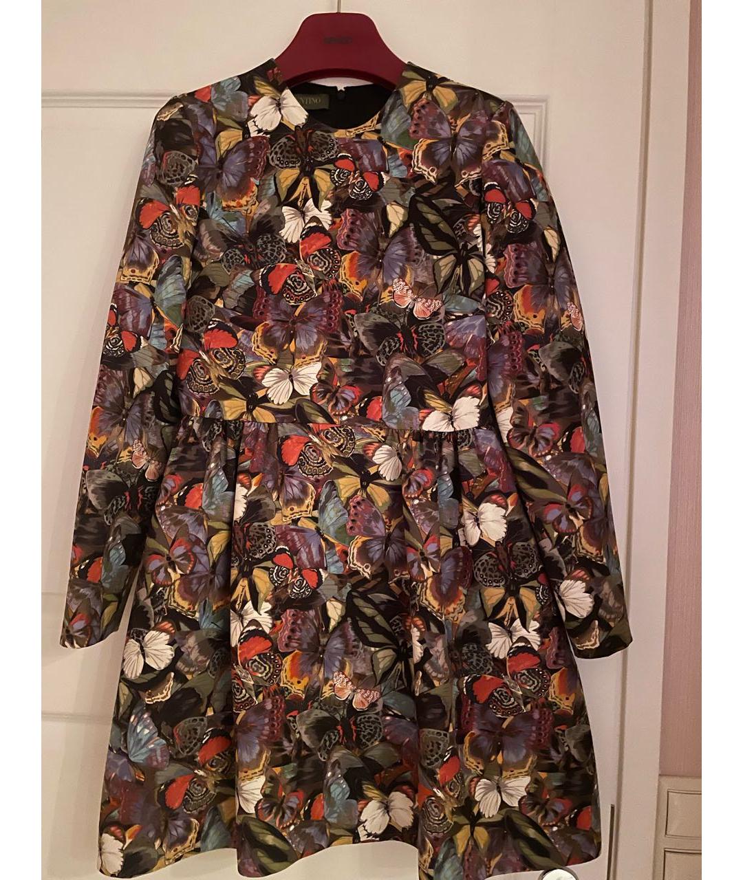 VALENTINO Зеленые шерстяное коктейльное платье, фото 9
