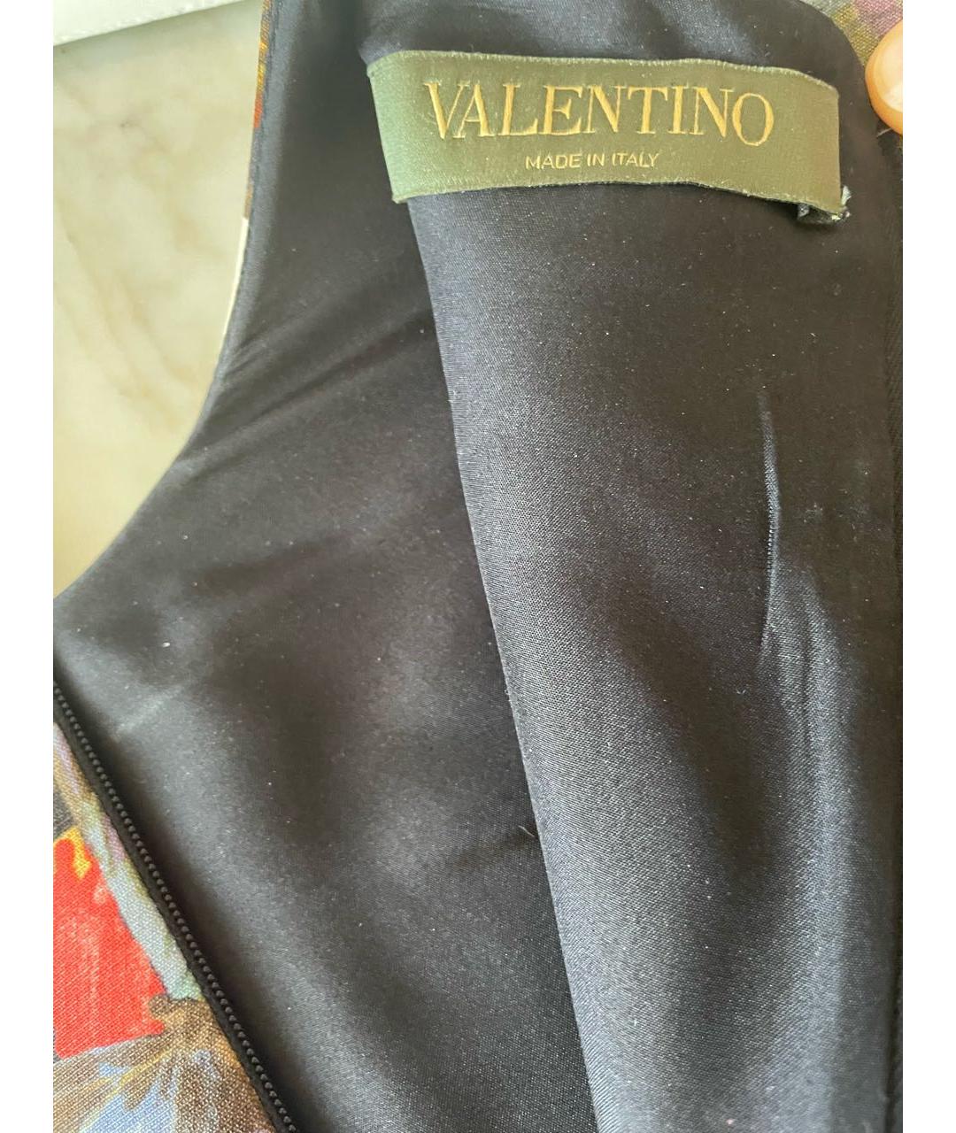 VALENTINO Зеленые шерстяное коктейльное платье, фото 6