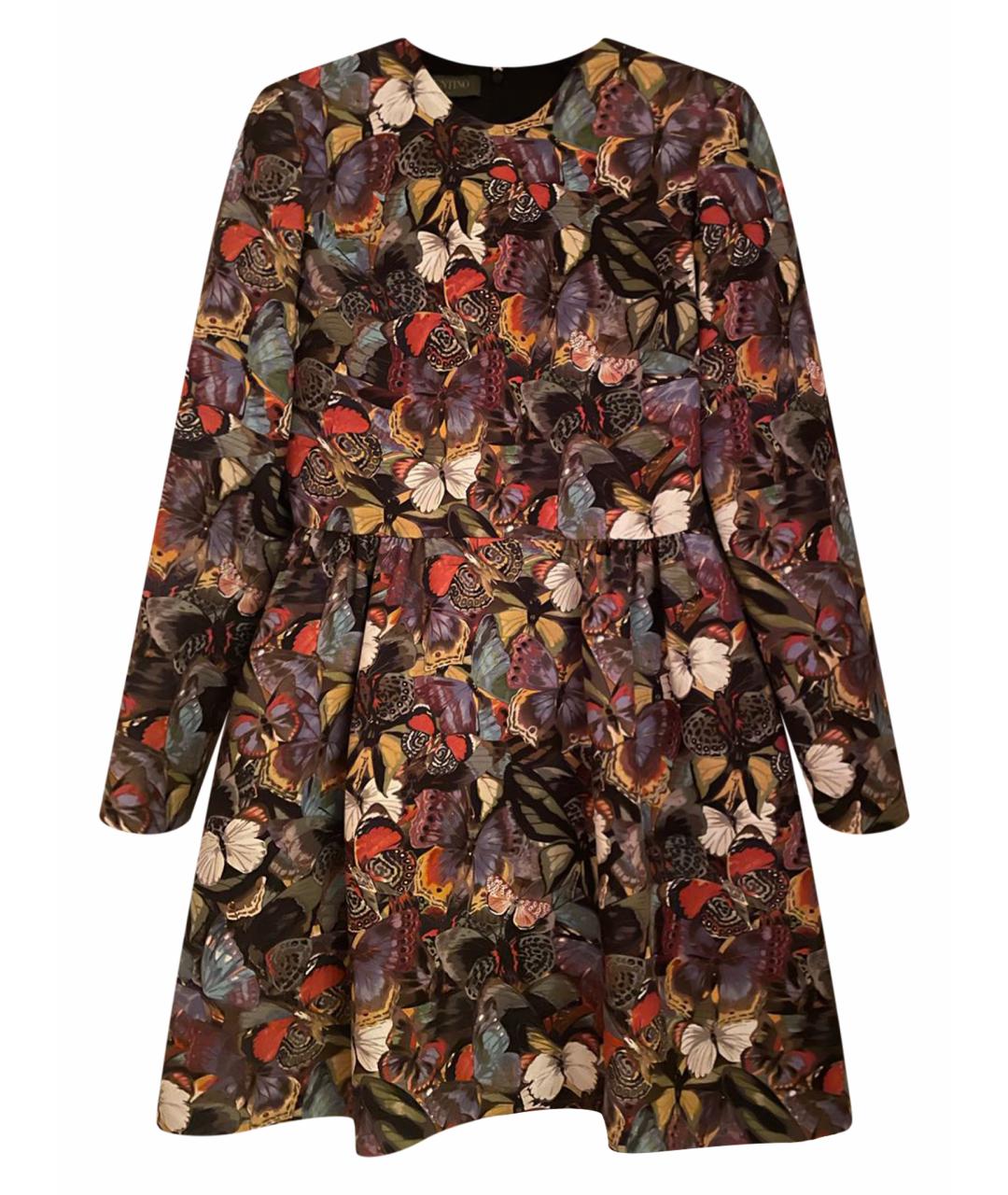 VALENTINO Зеленые шерстяное коктейльное платье, фото 1