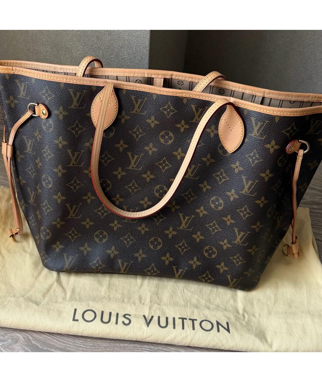 LOUIS VUITTON Коричневая сумка тоут, фото 7