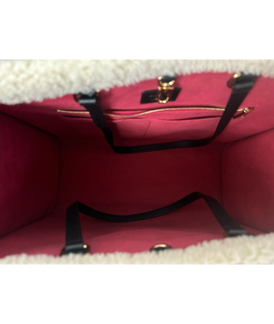 LOUIS VUITTON Черная кожаная сумка тоут, фото 7