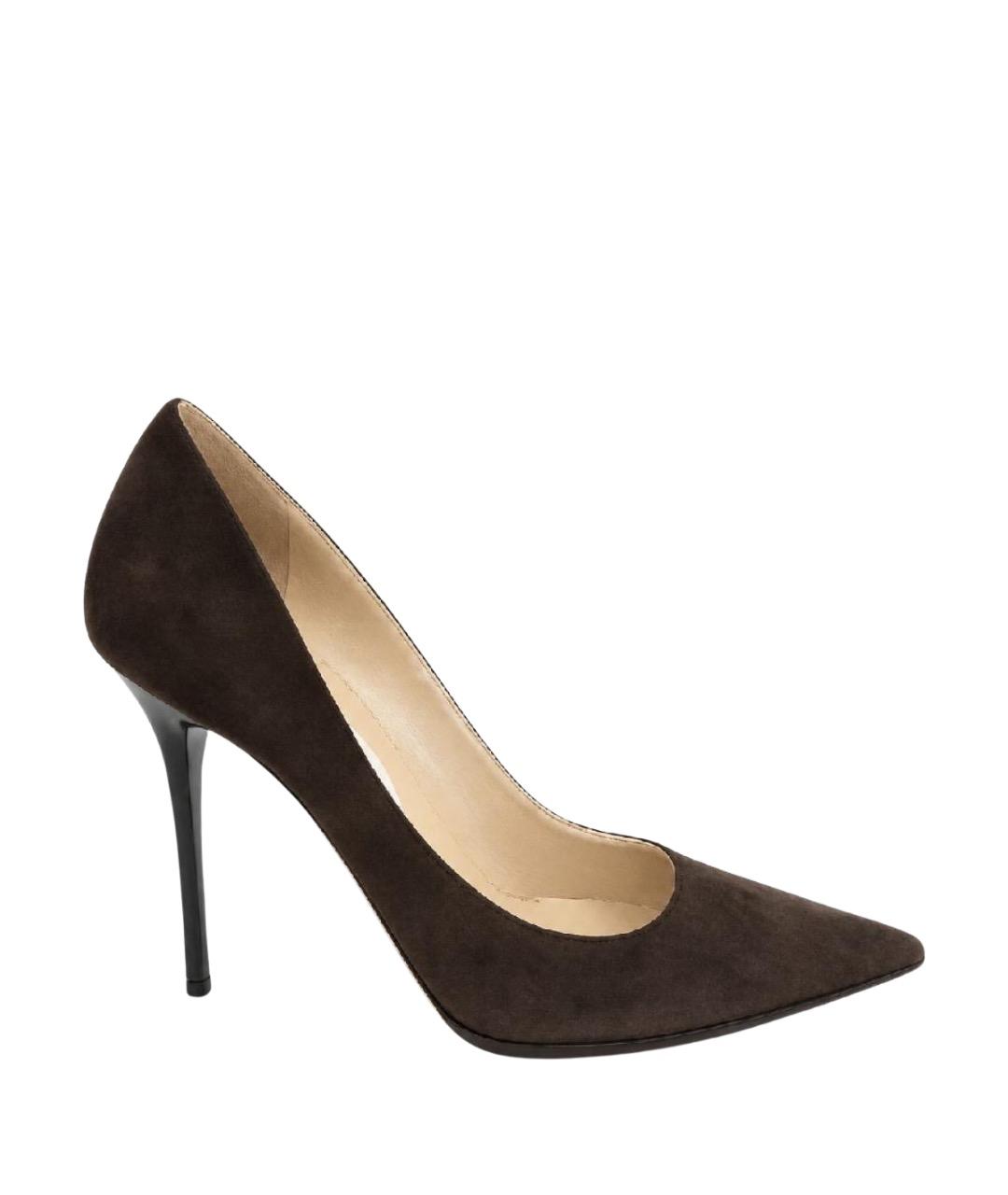 JIMMY CHOO Коричневые замшевые туфли, фото 1