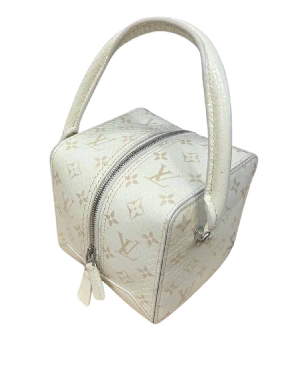 LOUIS VUITTON Бежевая кожаная сумка с короткими ручками, фото 1