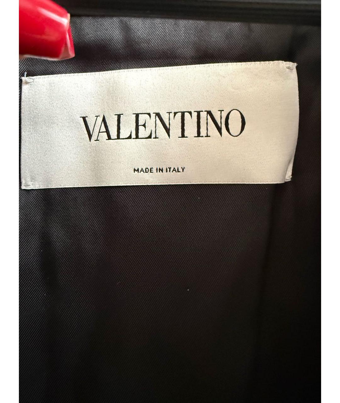VALENTINO Черная синтетическая куртка, фото 5