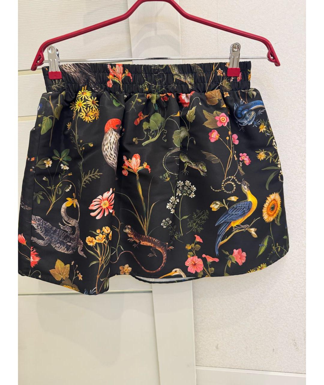 RED VALENTINO Черная полиэстеровая юбка мини, фото 5