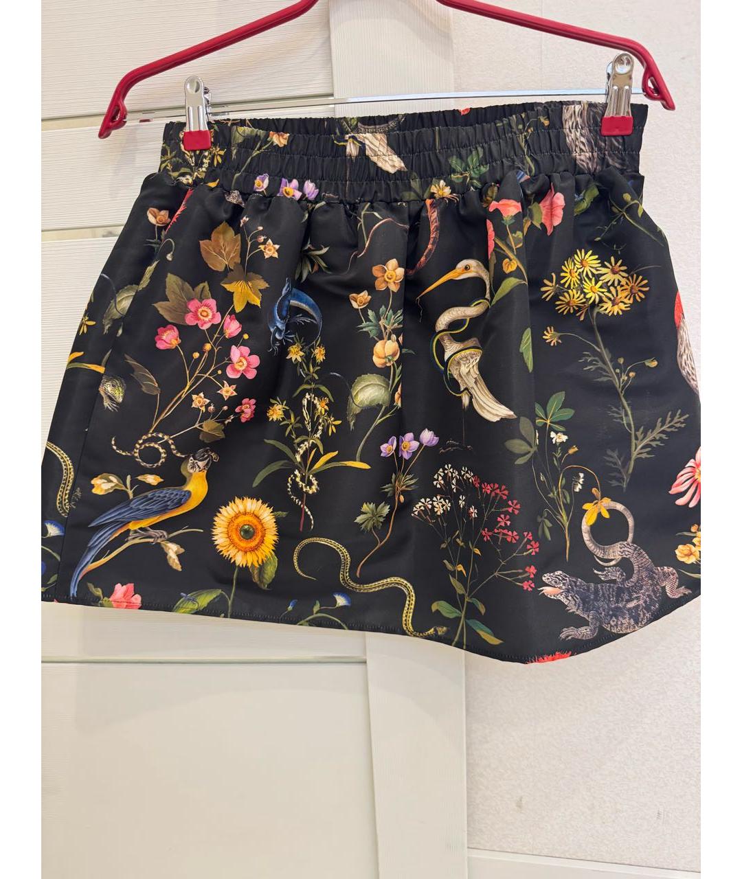 RED VALENTINO Черная полиэстеровая юбка мини, фото 2
