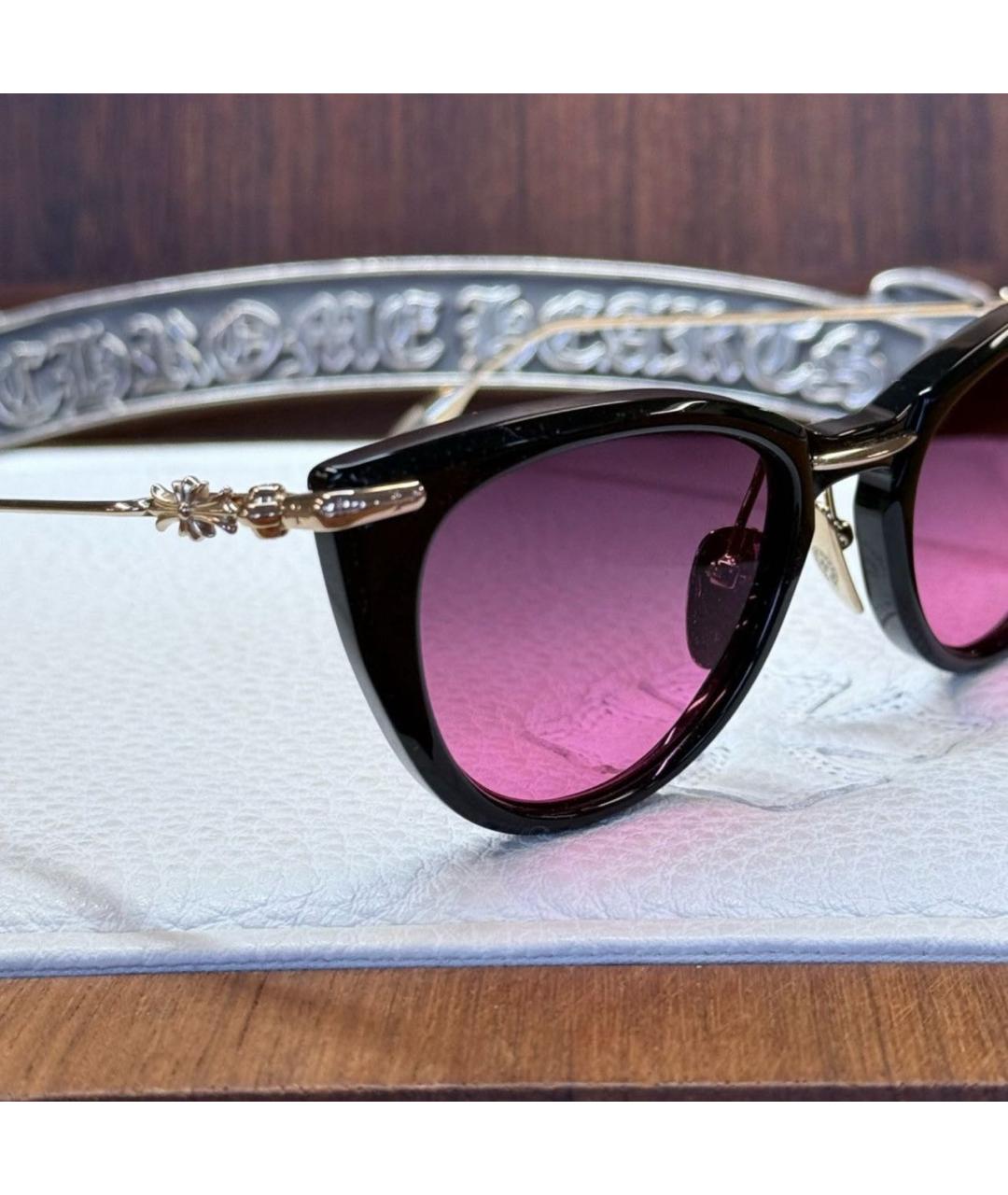 CHROME HEARTS Черные пластиковые солнцезащитные очки, фото 4