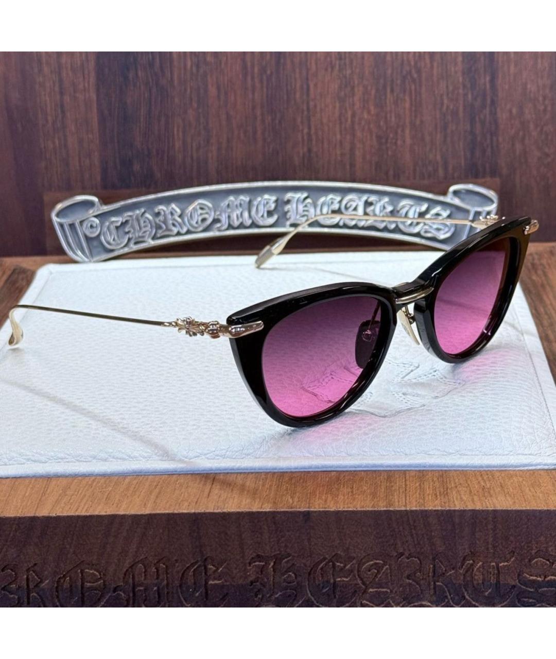 CHROME HEARTS Черные пластиковые солнцезащитные очки, фото 2