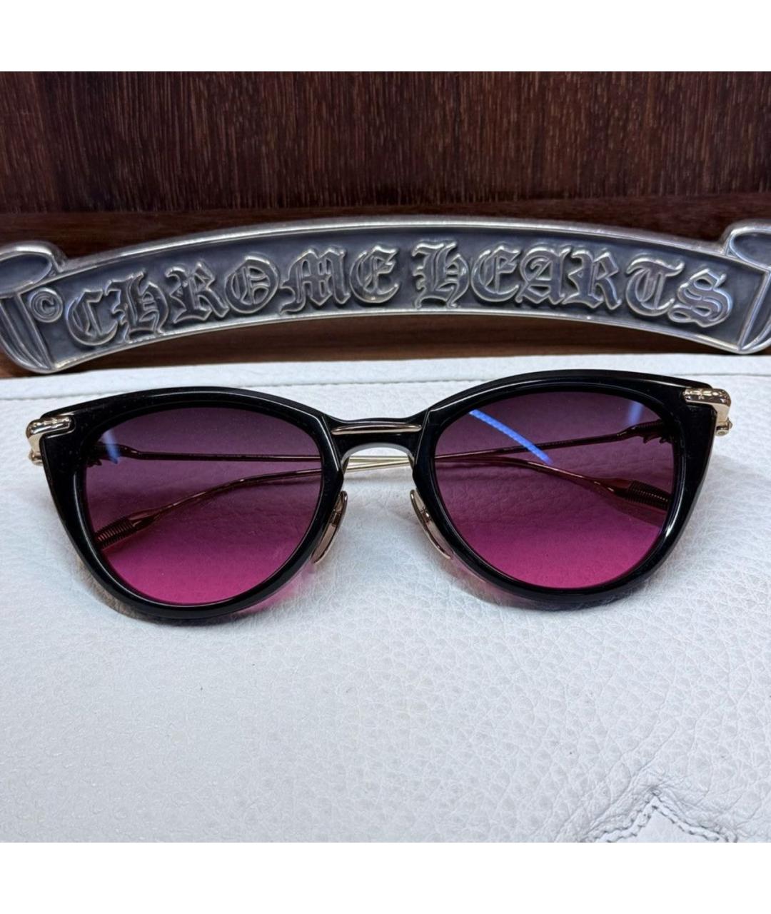 CHROME HEARTS Черные пластиковые солнцезащитные очки, фото 6