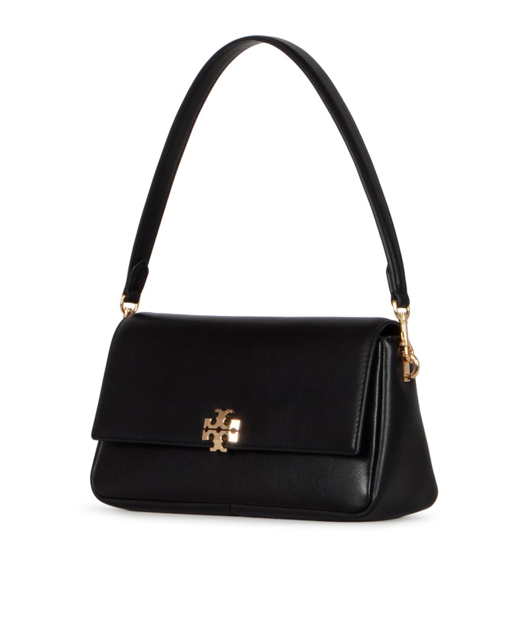 TORY BURCH Черная кожаная сумка через плечо, фото 2