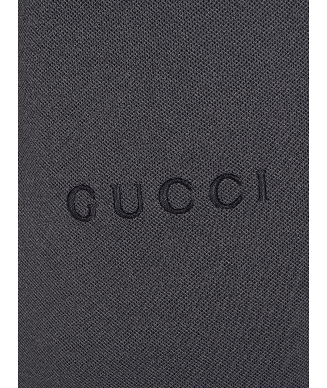 GUCCI Серые полиэстеровые повседневные брюки, фото 3