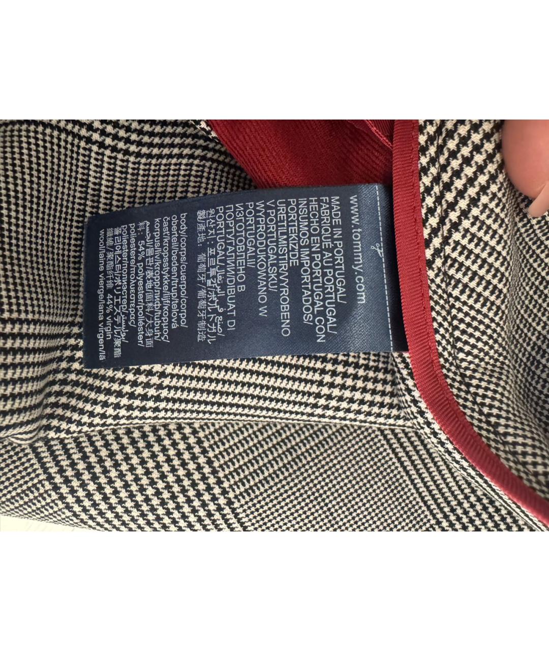 TOMMY HILFIGER Серая шерстяная юбка мини, фото 4