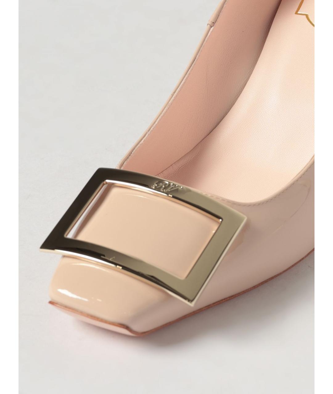 ROGER VIVIER Бежевые кожаные туфли, фото 4