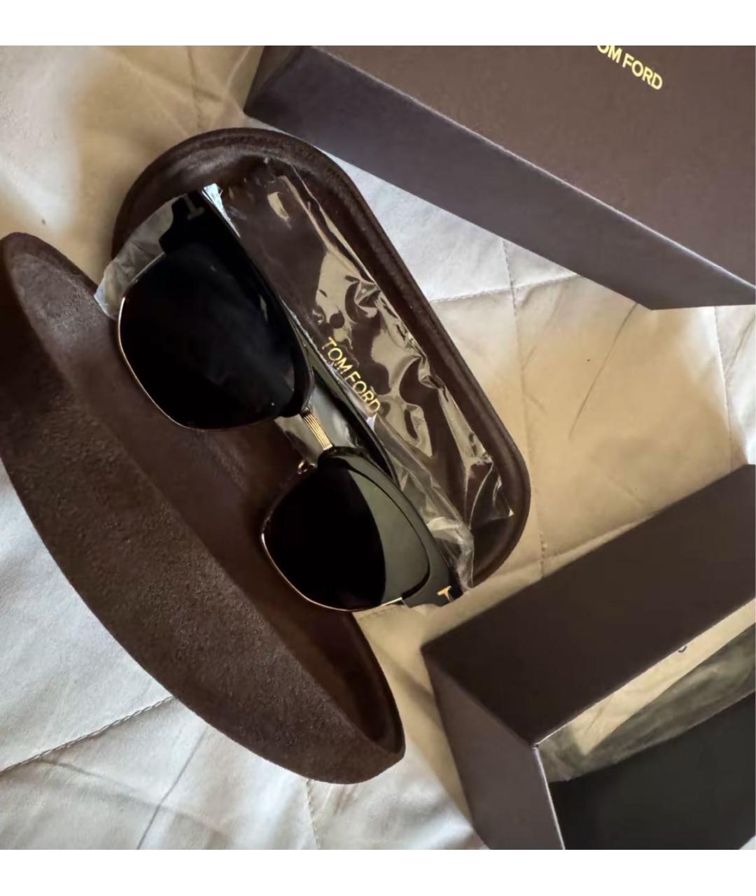 TOM FORD Черные пластиковые солнцезащитные очки, фото 4