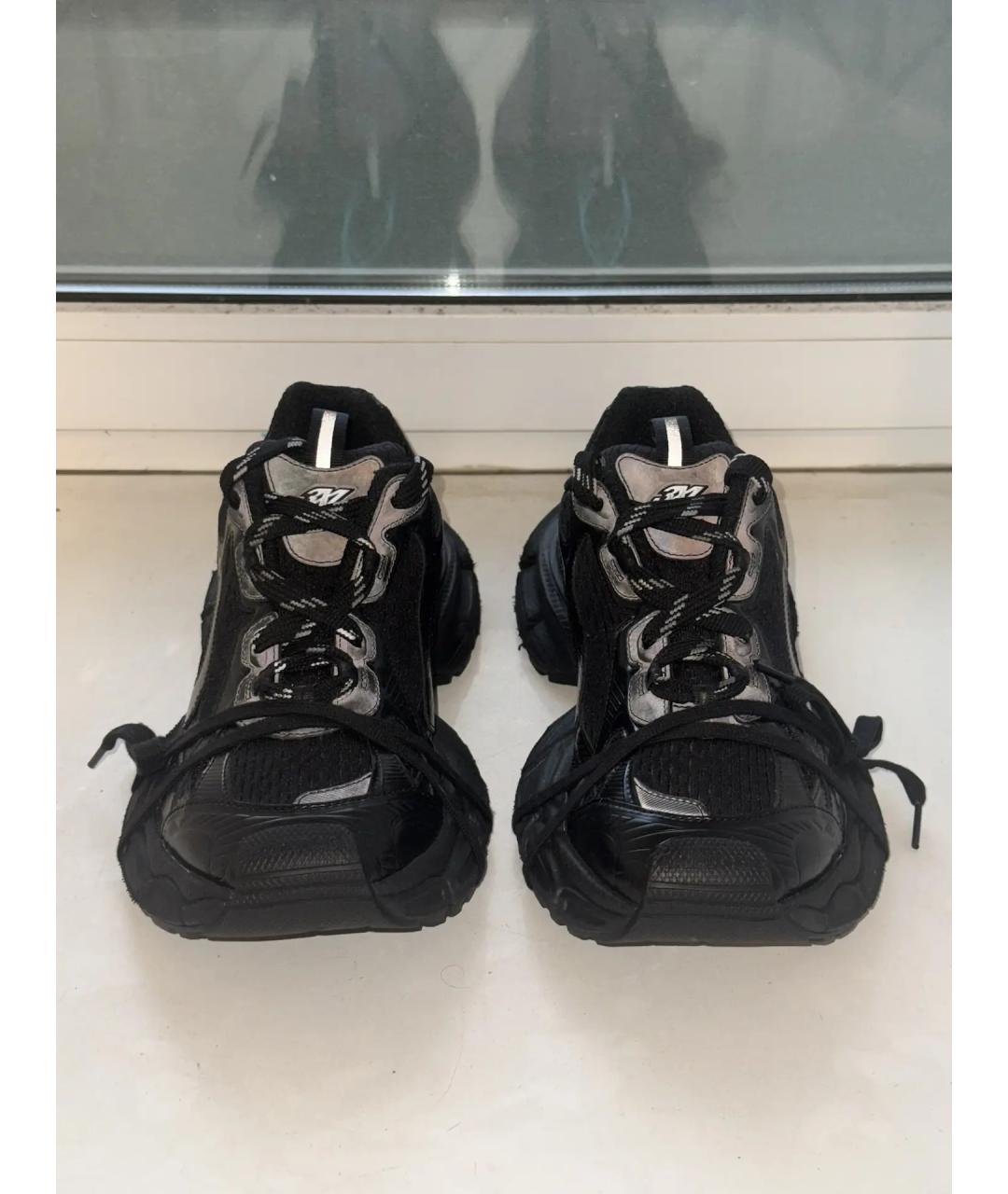 BALENCIAGA Черные синтетические низкие кроссовки / кеды, фото 2